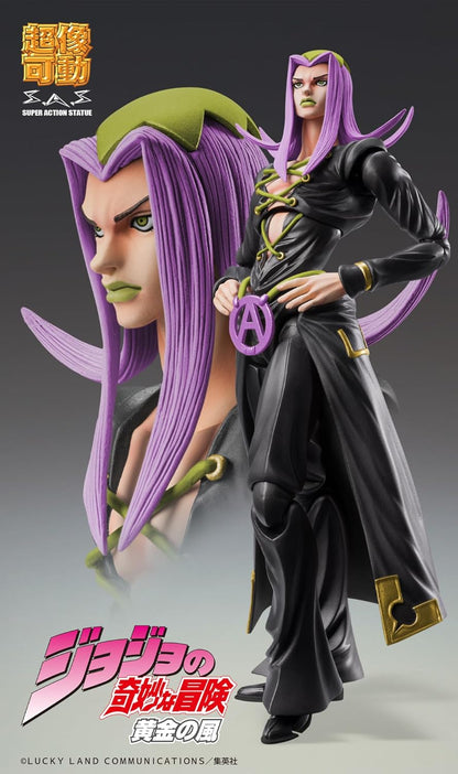 Jojo`S Bizarre Adventure Part 5 Super Action Action Figure Chozokado Leone Abbacchio Black Ver. 16 Cm