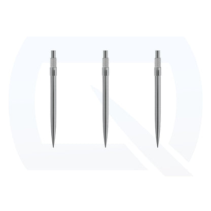 Harrows Quick Point Steel Tip Dart Points | Replacement Darts Tips in Black & Silver | 26mm, 30mm, 35mm, 40mm & 42mm | Compatible with QP System