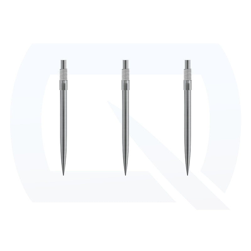 Harrows Quick Point Steel Tip Dart Points | Replacement Darts Tips in Black & Silver | 26mm, 30mm, 35mm, 40mm & 42mm | Compatible with QP System
