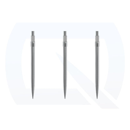 Harrows Quick Point Steel Tip Dart Points | Replacement Darts Tips in Black & Silver | 26mm, 30mm, 35mm, 40mm & 42mm | Compatible with QP System