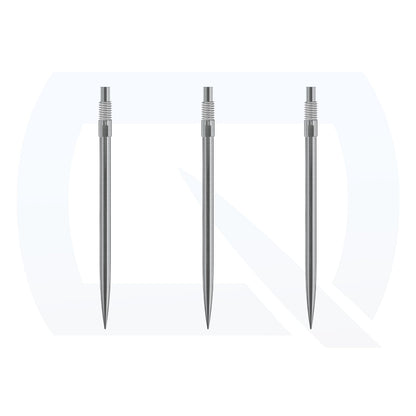 Harrows Quick Point Steel Tip Dart Points | Replacement Darts Tips in Black & Silver | 26mm, 30mm, 35mm, 40mm & 42mm | Compatible with QP System