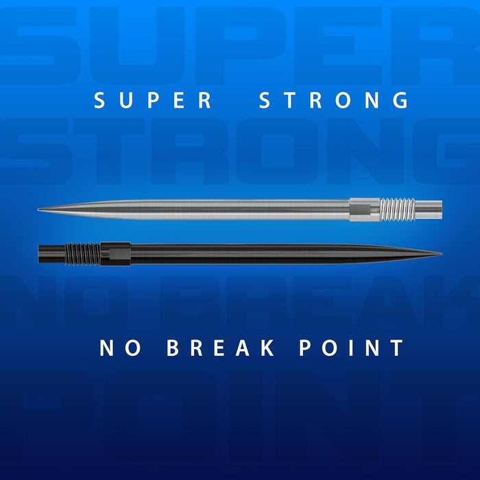 Harrows Quick Point Steel Tip Dart Points | Replacement Darts Tips in Black & Silver | 26mm, 30mm, 35mm, 40mm & 42mm | Compatible with QP System