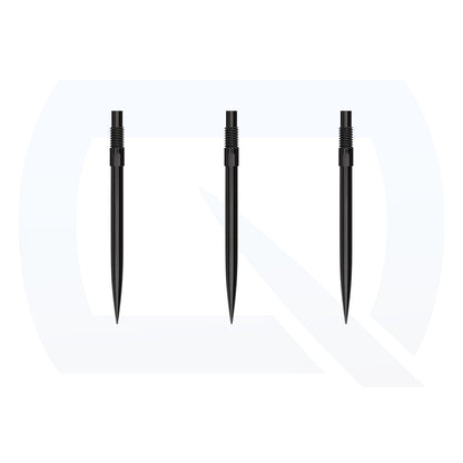 Harrows Quick Point Steel Tip Dart Points | Replacement Darts Tips in Black & Silver | 26mm, 30mm, 35mm, 40mm & 42mm | Compatible with QP System