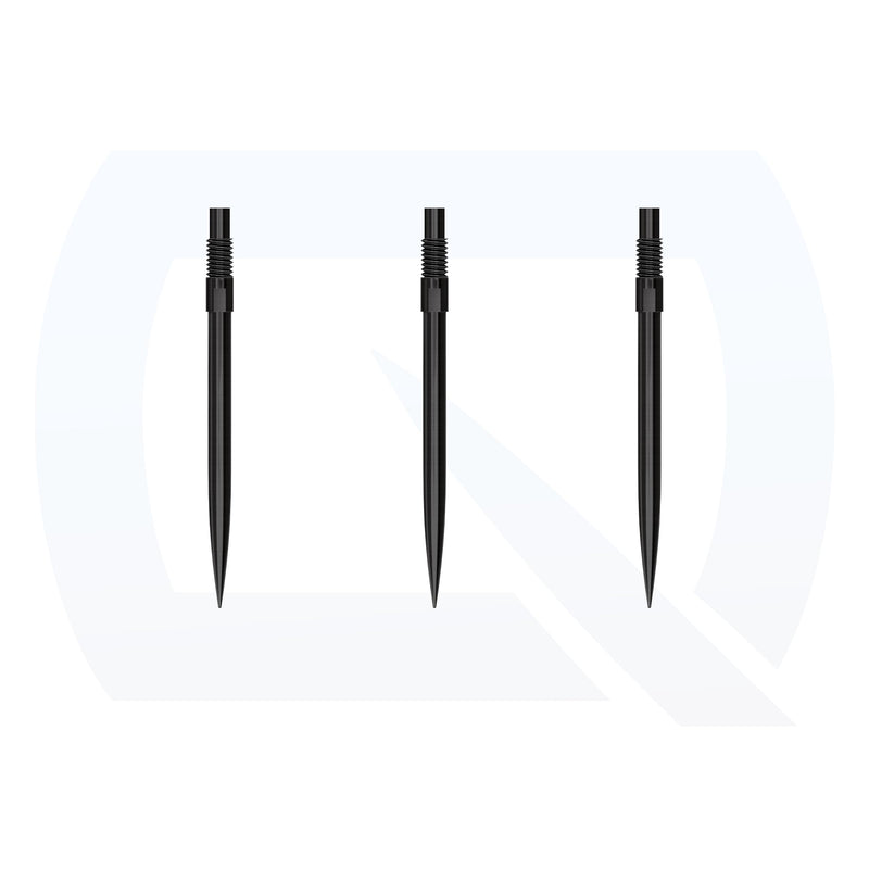Harrows Quick Point Steel Tip Dart Points | Replacement Darts Tips in Black & Silver | 26mm, 30mm, 35mm, 40mm & 42mm | Compatible with QP System