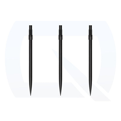 Harrows Quick Point Steel Tip Dart Points | Replacement Darts Tips in Black & Silver | 26mm, 30mm, 35mm, 40mm & 42mm | Compatible with QP System