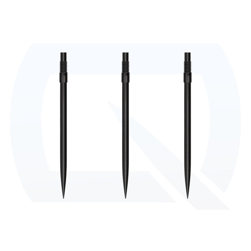 Harrows Quick Point Steel Tip Dart Points | Replacement Darts Tips in Black & Silver | 26mm, 30mm, 35mm, 40mm & 42mm | Compatible with QP System