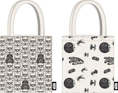 CERDÁ LIFE'S LITTLE MOMENTS Star Wars Stormtroopers & Galactic Ships Reversible Tote Bag | Eco Friendly Reusable Bag, Unisex Kids Backpack, Multi-Colour, Standard