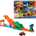 Hot Wheels Monster Trucks 1:64 Scale Mega-Wrex Vehicle, Race and Stunts on See-Saw Bridge - Crash Challenge Crocodile Playset