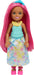 Barbie 6" Chelsea Royal Small Doll with Pink Hair, Removable Skirt, Shoes & Hair Accessory