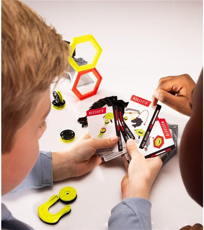 Fat Brain Toys Magshuto Stunt Park, Trickshot-speelset met hellingen, 15 uitdagingen, STEM educatief speelgoed, fysica-activiteit voor kinderen, creatief spel voor binnen