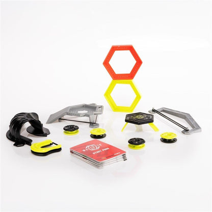 Fat Brain Toys Magshuto Stunt Park, Trickshot-speelset met hellingen, 15 uitdagingen, STEM educatief speelgoed, fysica-activiteit voor kinderen, creatief spel voor binnen