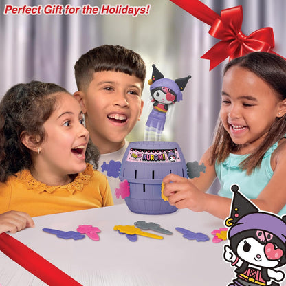 TOMY Pop Up Kuromi Spiel, Actionspiel für Kinder, 2-4 Spieler, Ab 4 Jahren, Lustiges Familienspiel, Pop Up Kuromi Spielzeug