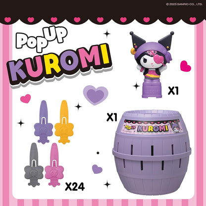 TOMY Pop Up Kuromi Spiel, Actionspiel für Kinder, 2-4 Spieler, Ab 4 Jahren, Lustiges Familienspiel, Pop Up Kuromi Spielzeug
