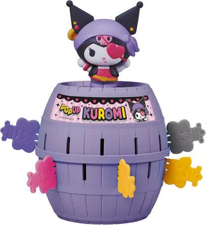 TOMY Pop Up Kuromi Spiel, Actionspiel für Kinder, 2-4 Spieler, Ab 4 Jahren, Lustiges Familienspiel, Pop Up Kuromi Spielzeug