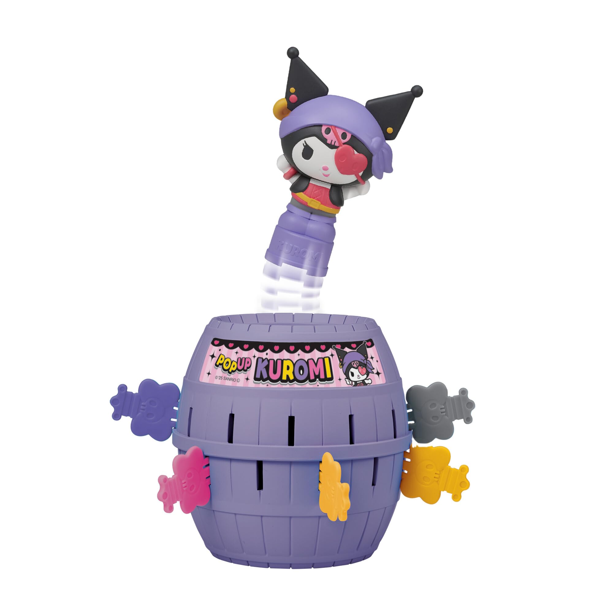 TOMY Pop Up Kuromi Spiel, Actionspiel für Kinder, 2-4 Spieler, Ab 4 Jahren, Lustiges Familienspiel, Pop Up Kuromi Spielzeug