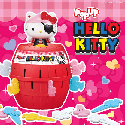 TOMY Pop Up Hello Kitty Game, Kids Action Game with Bows, Fun Family Guessing Game, Cute Hello Kitty Barrel Toy for Girls and Boys, Fast Turn-Taking Play for 2–4 Players, Ages 4+