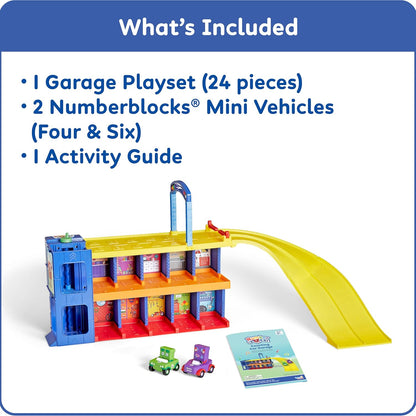 Learning Resources Numberblocks Counting Car Garage, Ages 3+, Numberblocks Toys, Interactive Garage Playset with Sounds, Maths Learning Fun, Includes 2 Mini Vehicles