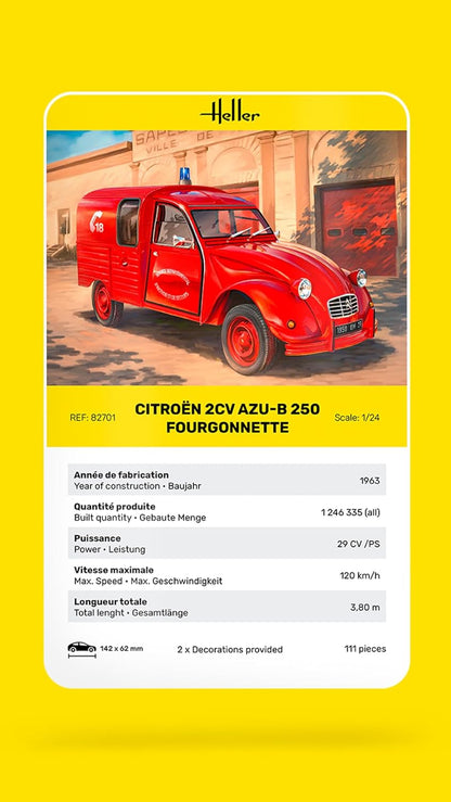 Heller - 1/24 Citroen 2cv Fourgonette Ak 250