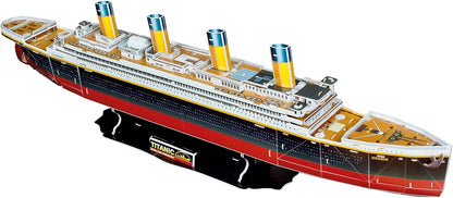 Cheatwell Games - BYO Large Scale 3D Puzzle of The Titanic - Model Kits Ship, Jigsaw Family Puzzles and Cruise Ship 3-D Puzzles Gifts for Kids and Adults, 113 Pieces