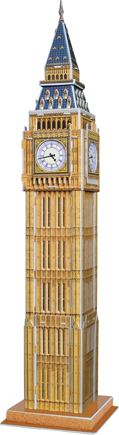 Cheatwell Games - BYO 3D Big Ben - 3D Puzzles For Kids & Adults - Model Kit To Build - Gift For Children and Adults - 44 Pieces - Ages 8+