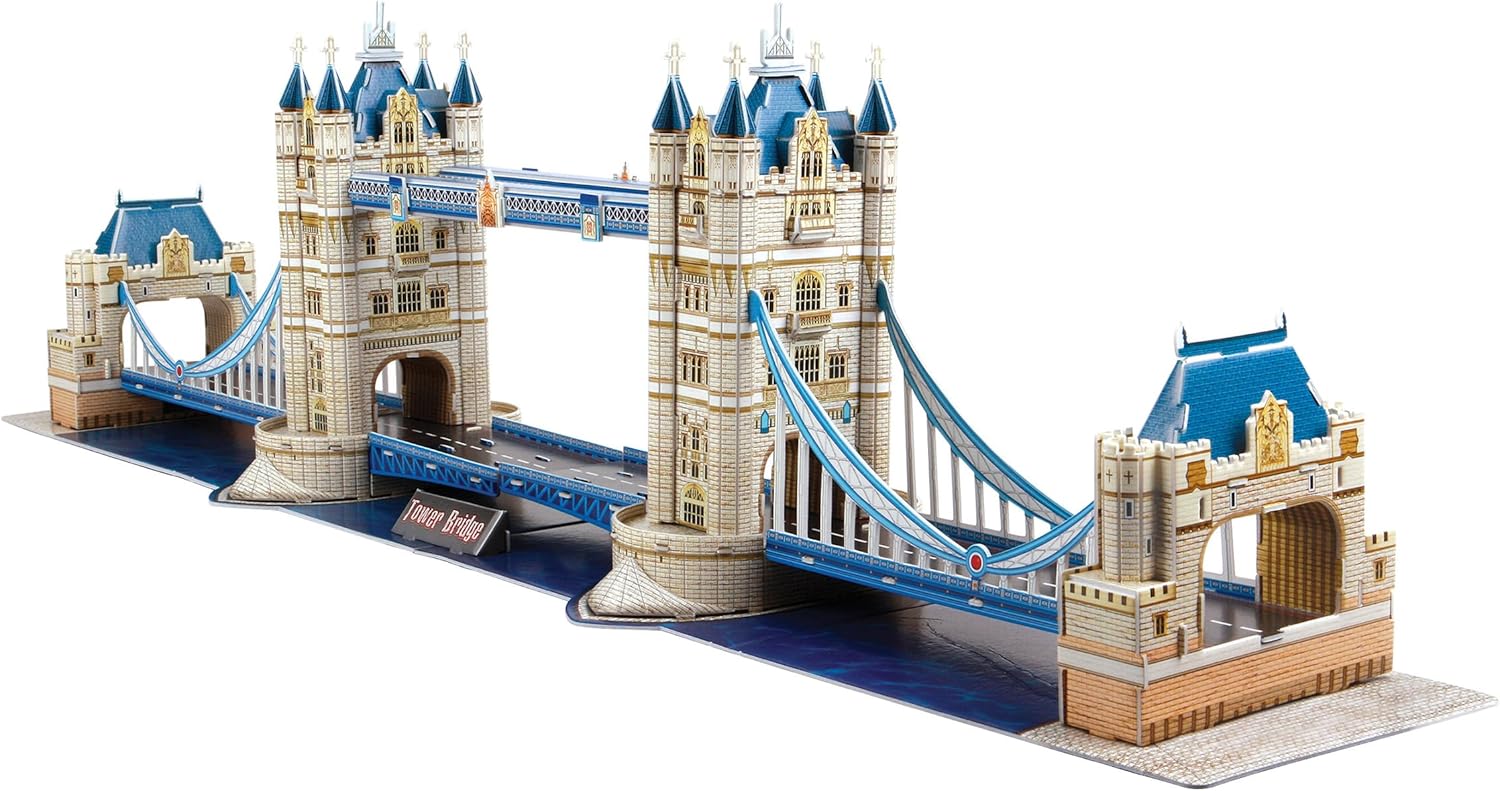 Cheatwell Games - BYO 3D Puzzle of Tower Bridge London - 3D Puzzles for Kids Adults - Large Jigsaw Puzzles for Kids Model Kit Game Toy to Build - Gifts for Children and Adults, 120 Pieces