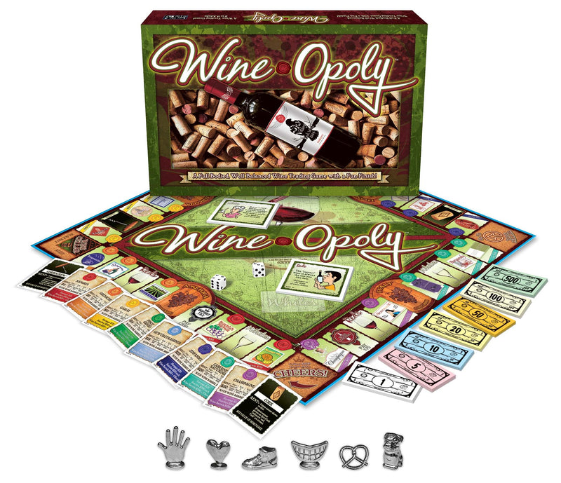 Wine-Opoly Property Trading Board Game - Game for Adults, Strategy Fun For 2 to 6 Players, 18+ - A Full Bodied Well Balanced Wine Trading Game