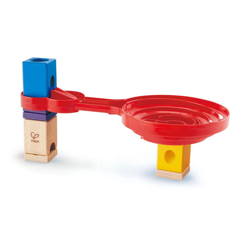 Hape E6026 Double-Sided Spiral Twist, Wood Marble Racetrack Set Puzzle Maze Toddler Toy for Kids, Colourful