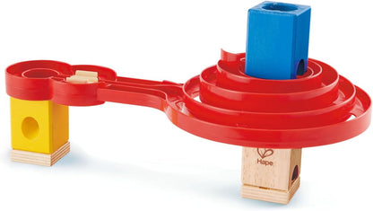 Hape E6026 Double-Sided Spiral Twist, Wood Marble Racetrack Set Puzzle Maze Toddler Toy for Kids, Colourful