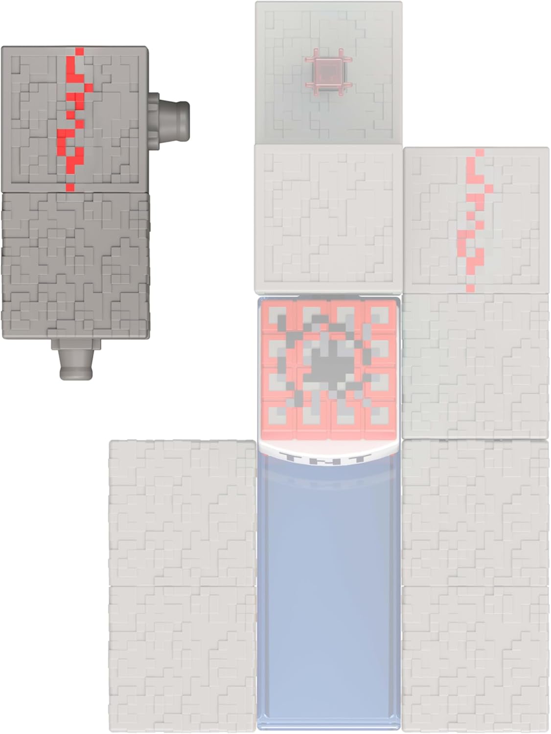 Mattel Minecraft Toys, Skeleton Action Figure with Accessory & Redstone Building Piece, 3.25-inch Scale Collectible Set Inspired by Video Game, JJR93