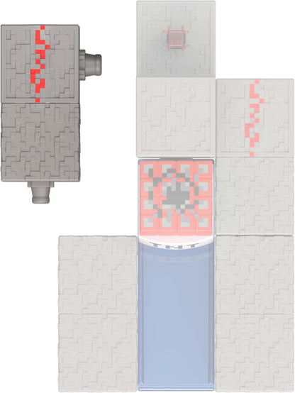 Mattel Minecraft Toys, Skeleton Action Figure with Accessory & Redstone Building Piece, 3.25-inch Scale Collectible Set Inspired by Video Game, JJR93