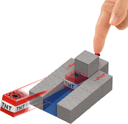 Mattel Minecraft Toys, Skeleton Action Figure with Accessory & Redstone Building Piece, 3.25-inch Scale Collectible Set Inspired by Video Game, JJR93