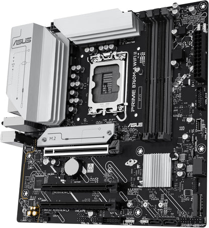 ASUS Intel B760 (LGA 1700) mATX Motherboard (DDR5, PCIe 5.0 Ready, 2x M.2 Slots, WIFI 6E, Realtek 2.5Gb Ethernet, DisplayPort, HDMI, SATA 6 Gbps, h. USB 10Gbps Type-A & v. USB 5Gbps Type-C, Aura S