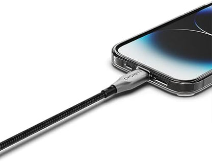 Armoured Lightning to USB-C Cable 2M - Black