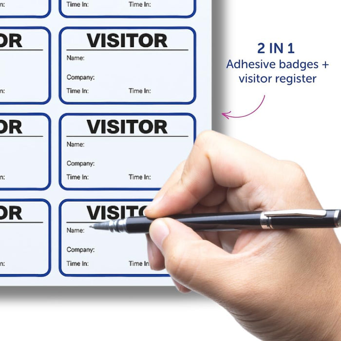 Avery - Visitor Sign-in Book with Removable Name Badges with 1 Book with 250 Badges