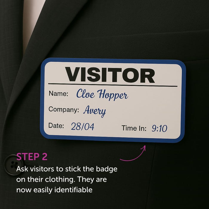 Avery - Visitor Sign-in Book with Removable Name Badges with 1 Book with 250 Badges
