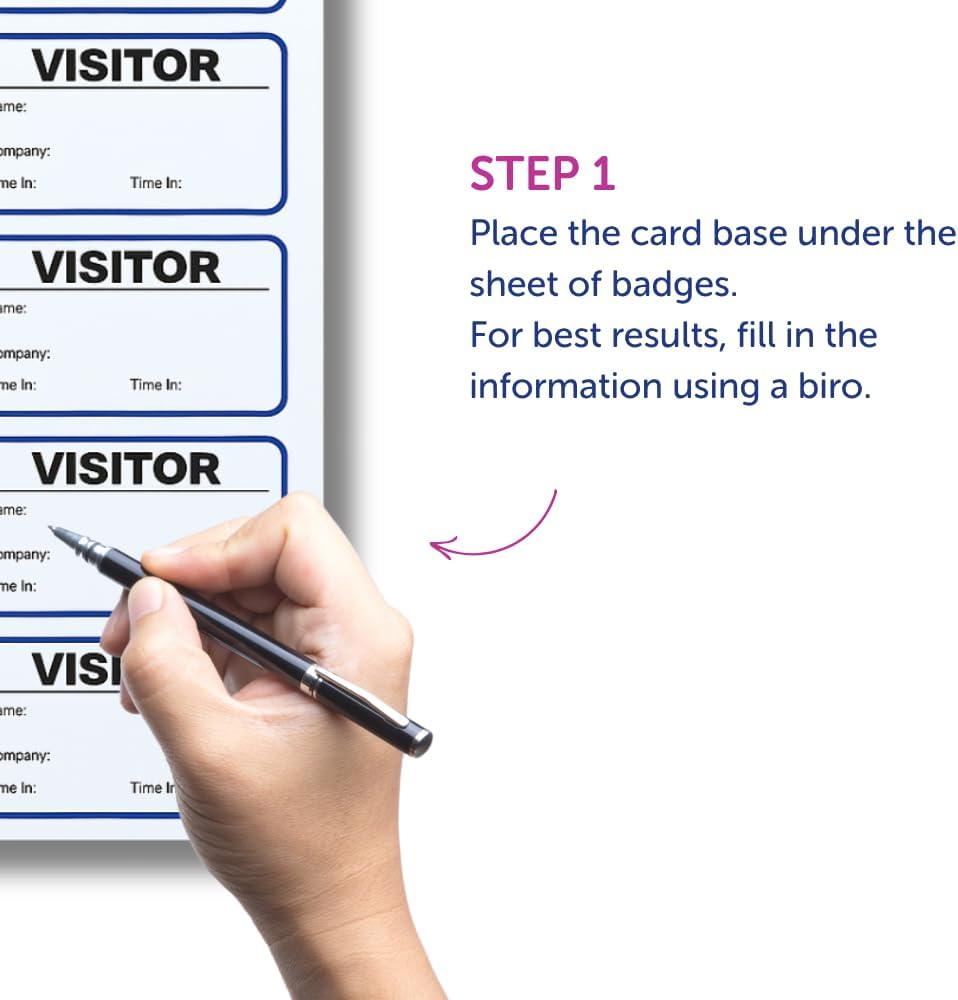 Avery - Visitor Sign-in Book with Removable Name Badges with 1 Book with 250 Badges