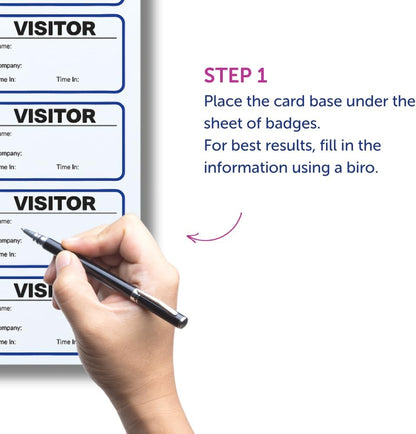Avery - Visitor Sign-in Book with Removable Name Badges with 1 Book with 250 Badges