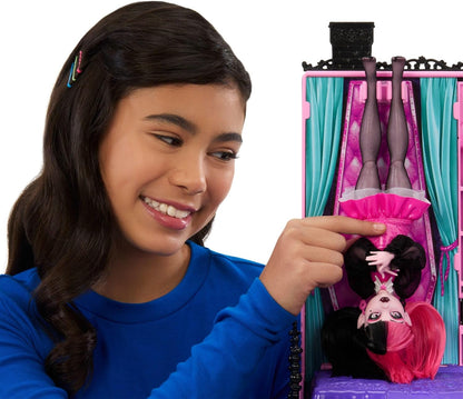 Monster High Boo-tique Hotel Doll House, Foldable Playset with Spooky Surprises in Every Room and 13+ Pieces Including Furniture and Accessories, JBF16