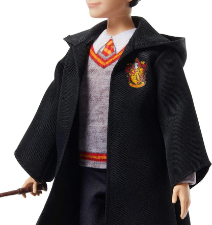 Mattel Harry Potter Toys, Harry Potter Fashion Doll In Removable Signature Hogwarts Uniform With Wand Accessory, Inspired By The Movie, JGM18