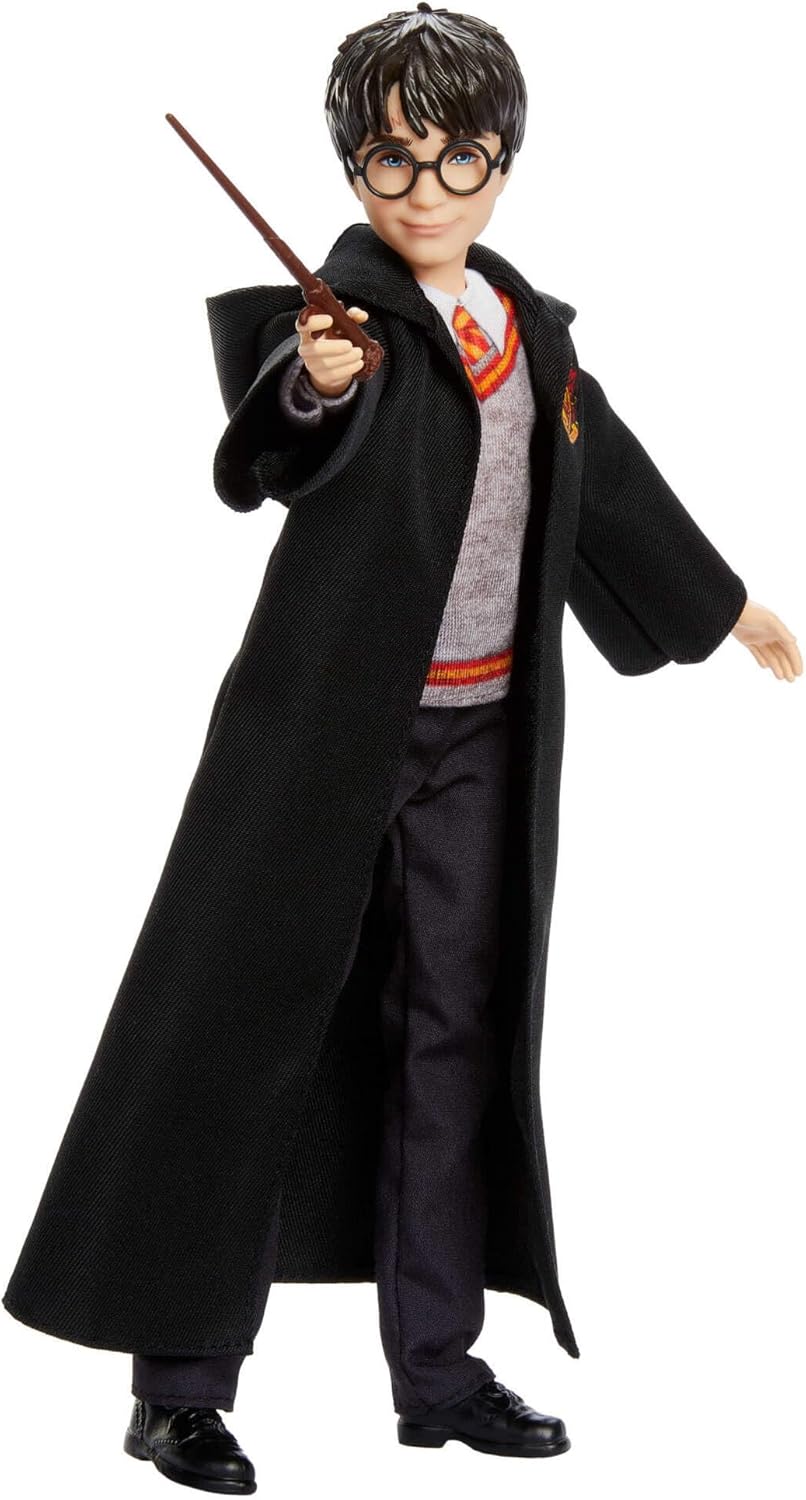 Mattel Harry Potter Toys, Harry Potter Fashion Doll In Removable Signature Hogwarts Uniform With Wand Accessory, Inspired By The Movie, JGM18