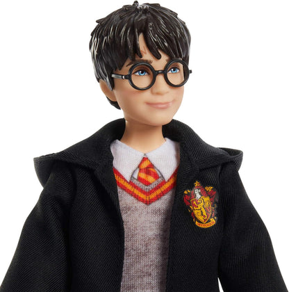 Mattel Harry Potter Toys, Harry Potter Fashion Doll In Removable Signature Hogwarts Uniform With Wand Accessory, Inspired By The Movie, JGM18