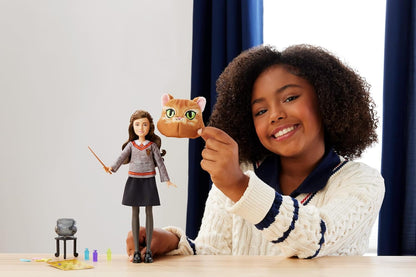 Mattel Harry Potter Toys, Polyjuice Potions Hermione Granger Doll & Playset, Movie-Inspired Hogwarts Uniform, 13 Accessories & Fizz, JGM21
