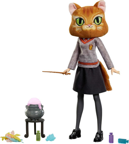 Mattel Harry Potter Toys, Polyjuice Potions Hermione Granger Doll & Playset, Movie-Inspired Hogwarts Uniform, 13 Accessories & Fizz, JGM21