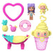 Polly Pocket Poppen en Speelset, Ananas Aapje Compacte Speelset, speelgoed voor onderweg met 1 micropop, dierenvriendje, hangmat en accessoires met fruitthema, JKC49
