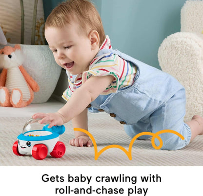 Fisher-Price Corn Popper Vehicle Push-Along Toy with Sounds for Baby & Toddler
