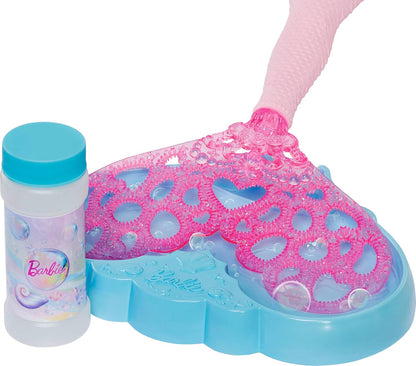 Barbie Bubble Sparkle Mermaid Doll with Bubble-Making Feature & Solution, Tray & Hairbrush, Plus Long, Color-Streaked Blonde Hair, JLW56