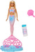 Barbie Bubble Sparkle Mermaid Doll with Bubble-Making Feature & Solution, Tray & Hairbrush, Plus Long, Color-Streaked Blonde Hair, JLW56
