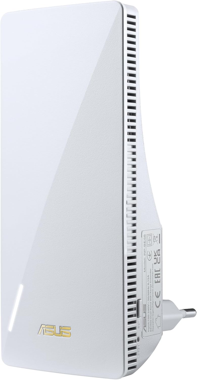 ASUS RP-BE58 BE3600 Dual Band WiFi 7 AiMesh Repeater (Range Extender, up to 3,600 Mbps, Seamless Mesh WiFi, Easy Setup via App