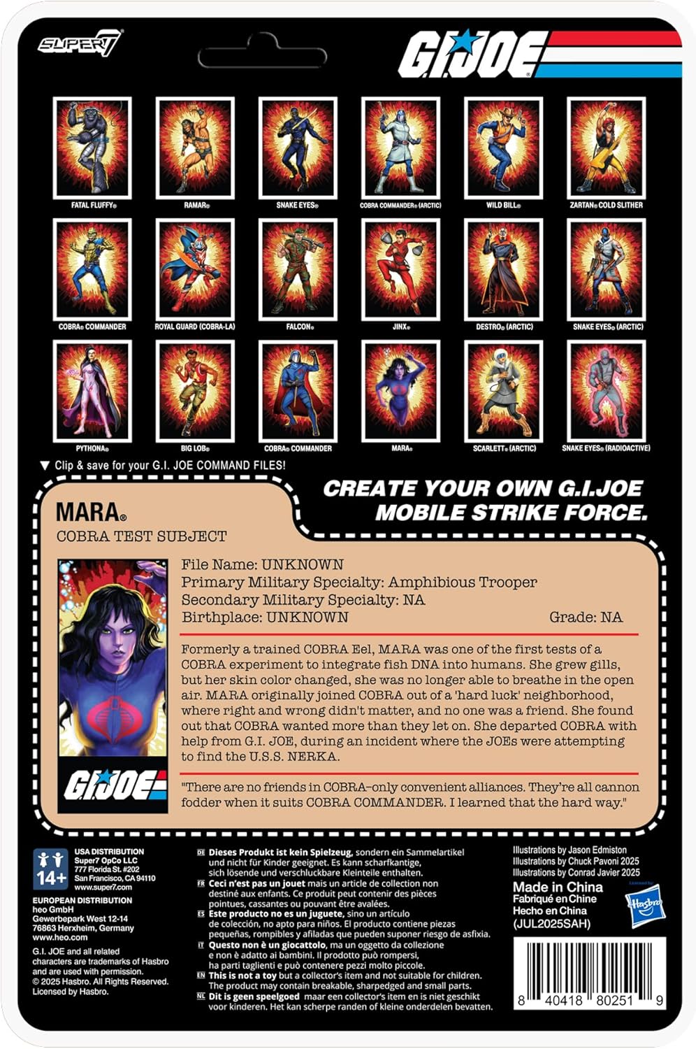 Super7 G.I. Joe Reaction+ Wave 06 Figurine d'action