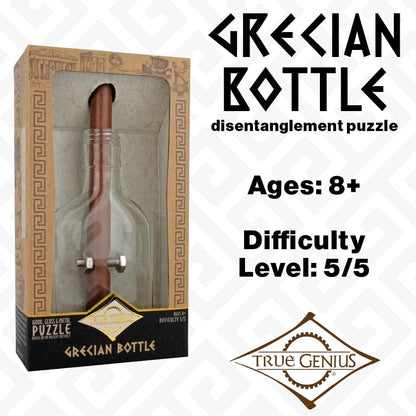 Project Genius Grecian Bottle Brain Teaser Puzzle, Wooden